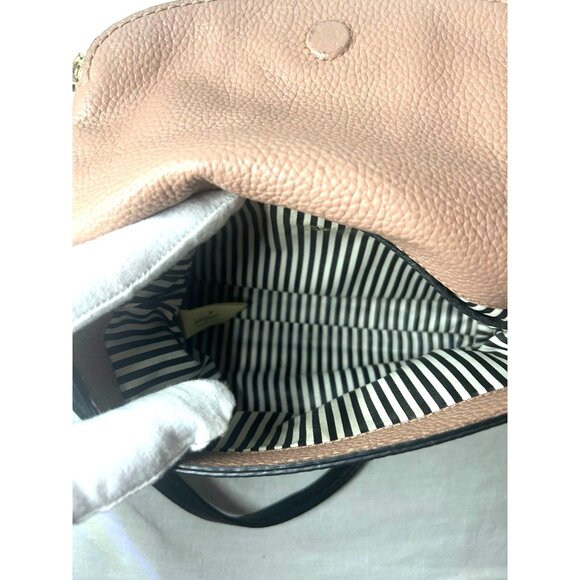 Kate Spade Jackson Street Harlyn Pebbled Leather Crossbody Two-Tone Beige & Rose - Picture 8 of 10